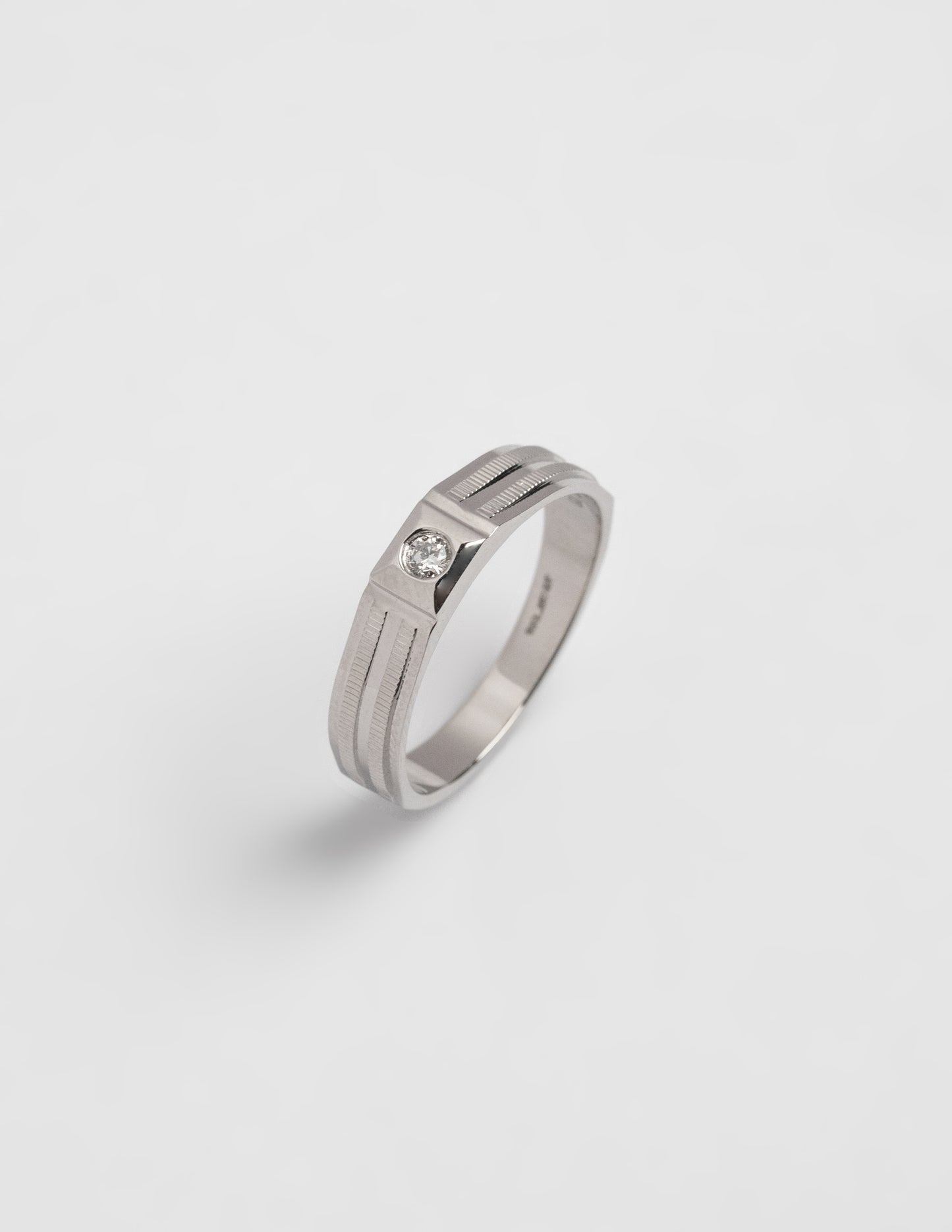 Parallel Groove Diamond Ring