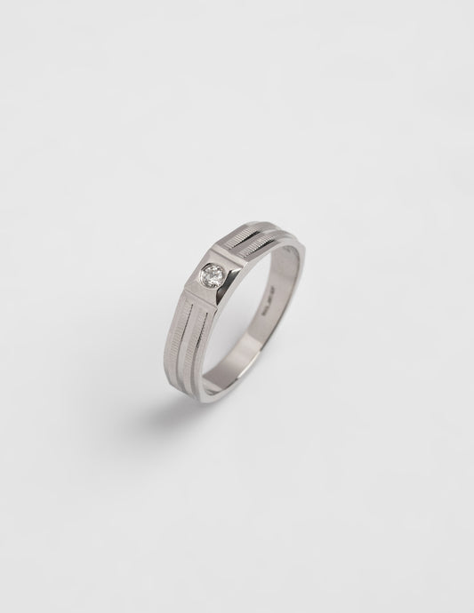 Parallel Groove Diamond Ring